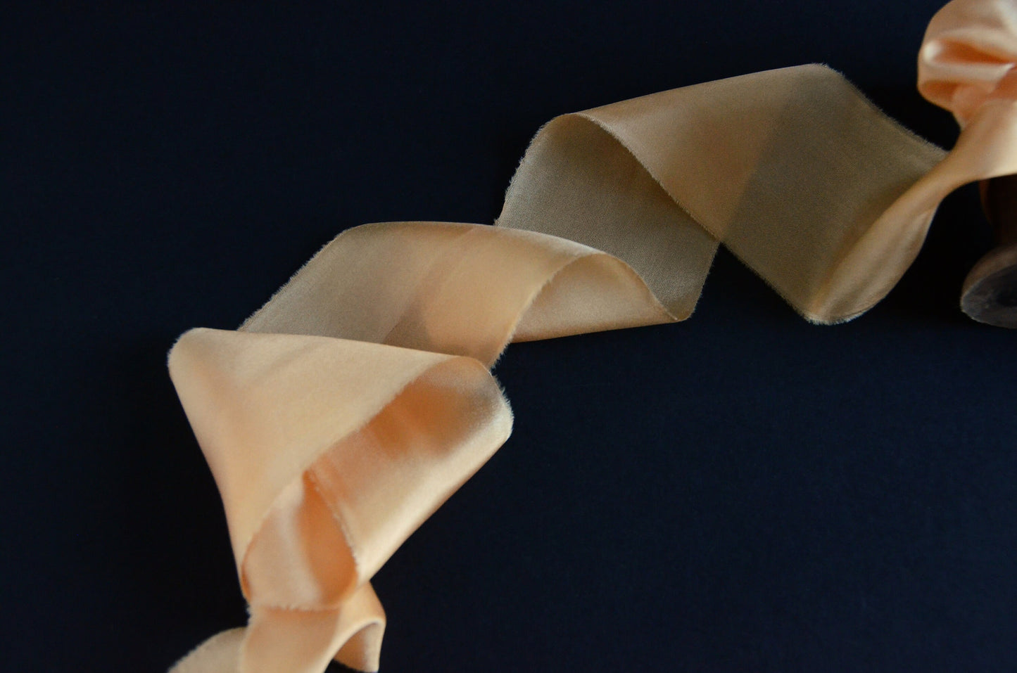 Orange 'Mango' Silk Ribbon - 1.8m length