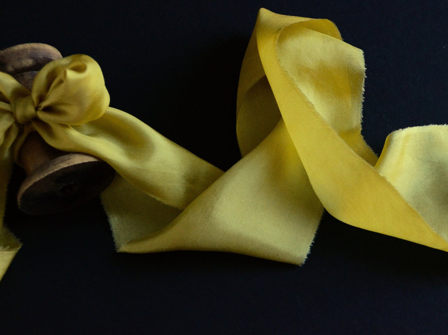 Mustard/Golden Moss Silk Ribbon - 1.8m length